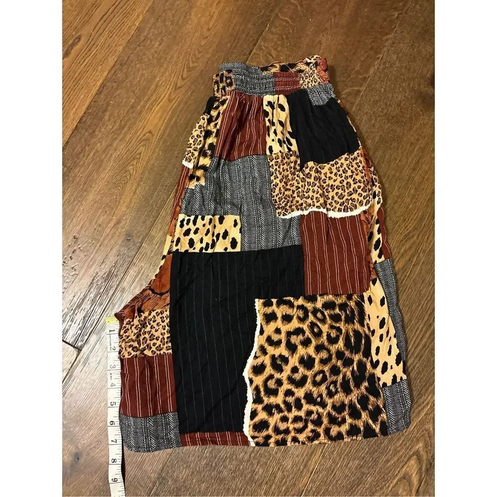 Connections vintage 80s 90s patchwork animal print shorts S